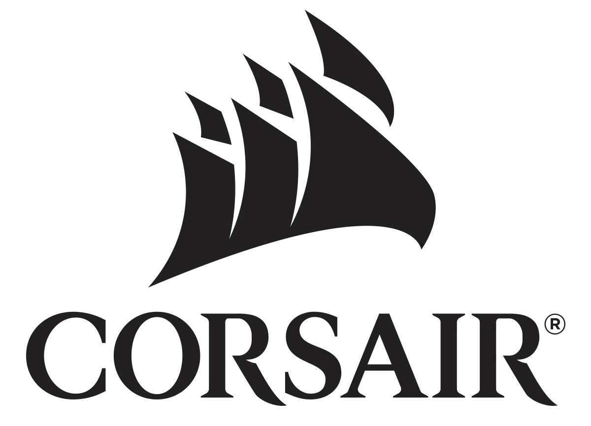 Corsair logo - Precision cooling and memory components for high-performance PC builds